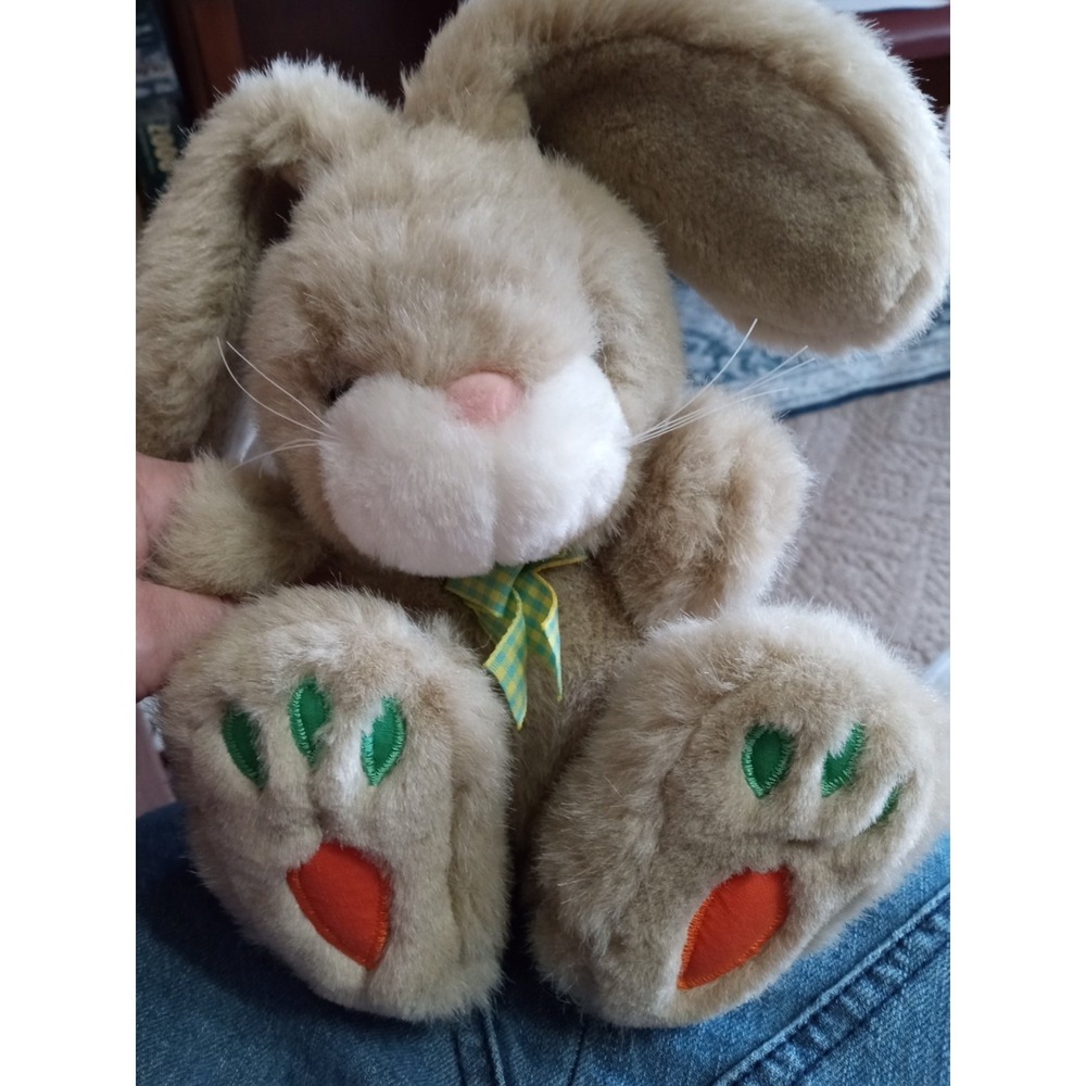 Chosun International Plush Bunny Rabbit Tan Easter Stuffed Animal Carrot Feet